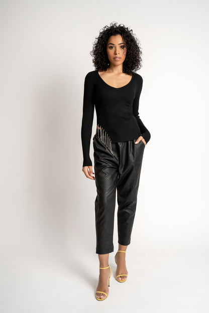 Pantalon Simili Cuir